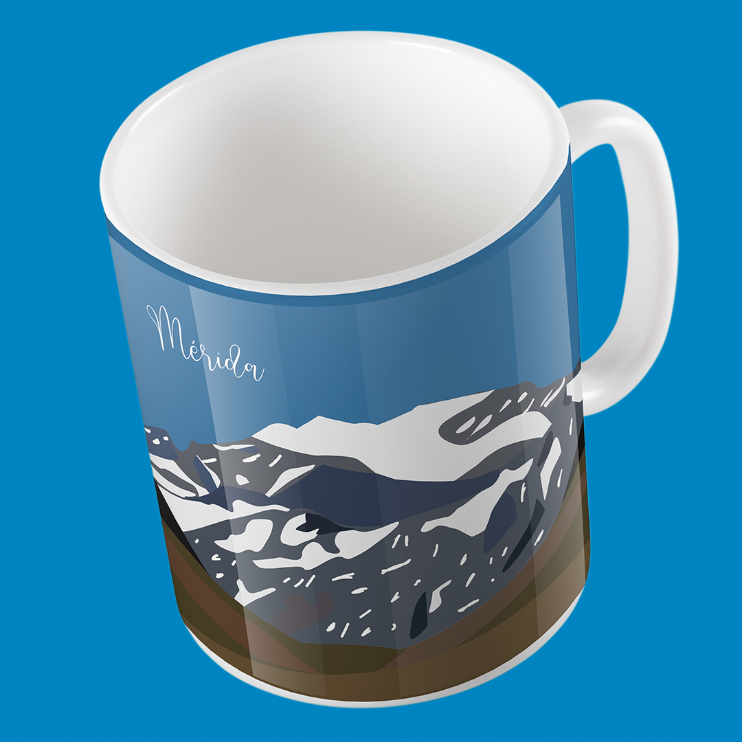 Taza de Cerámica Mérida Andes Venezolanos 11oz - Diseño Exclusivo Venezuela