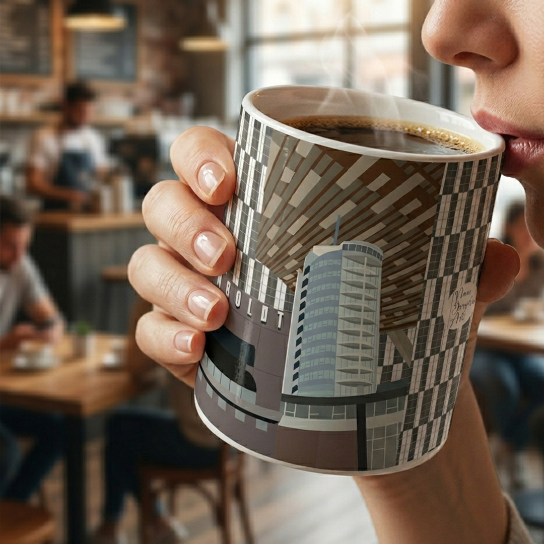Taza de Cerámica Hotel Humboldt - Diseño Ilustrado de El Ávila