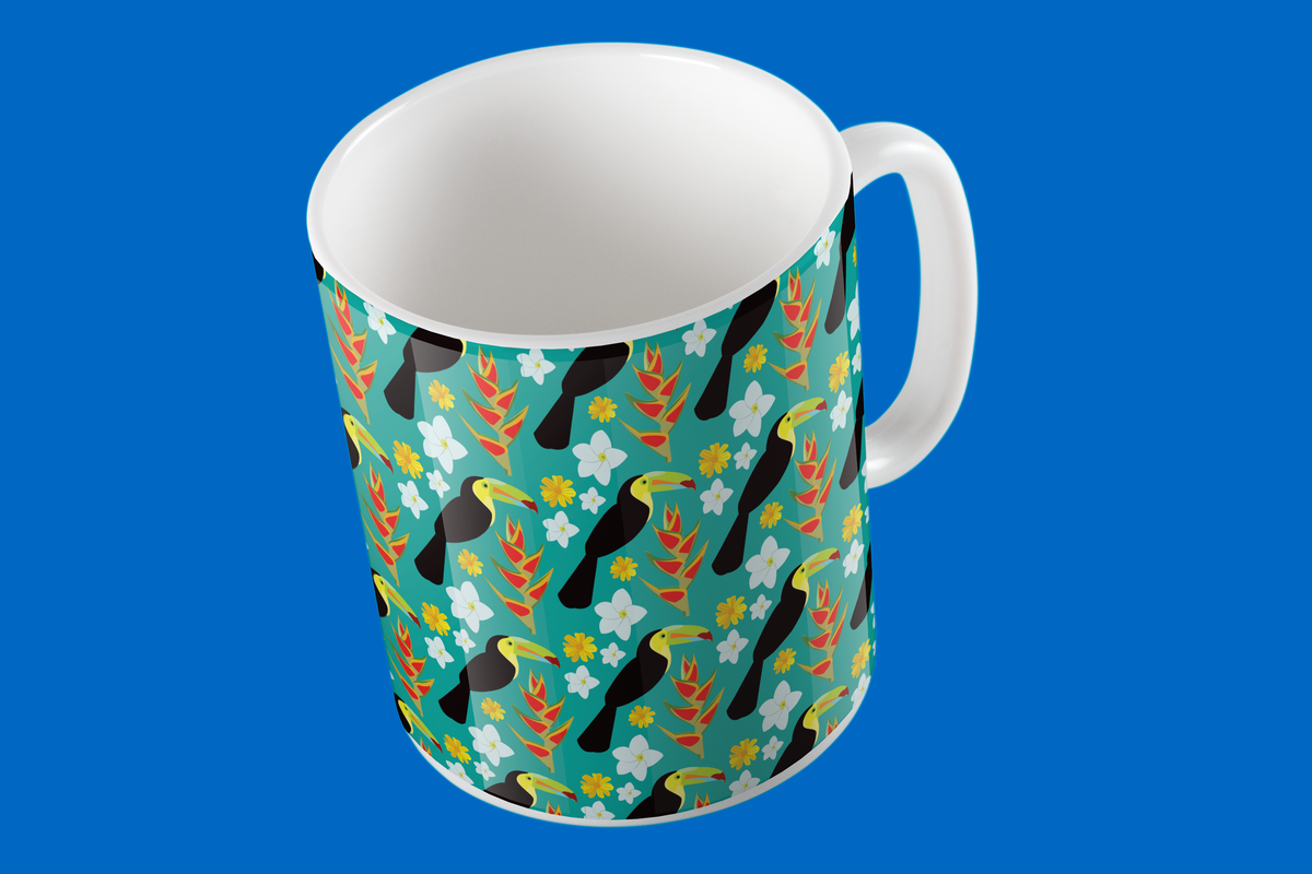 Taza de Cerámica Tucanes | Diseño Tropical | NaniGraphicart