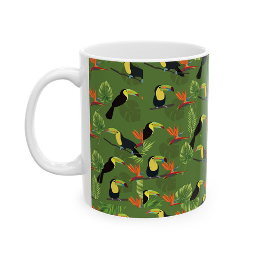 Tropical Pattern Ceramic Mug 11oz
