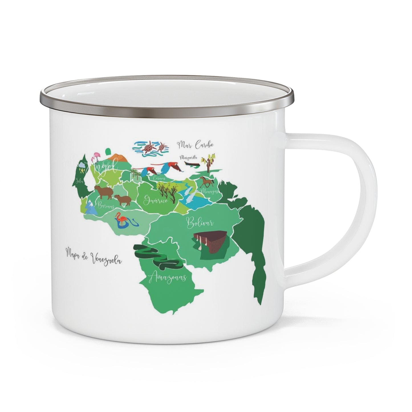 Enamel Mug Venezuela Map