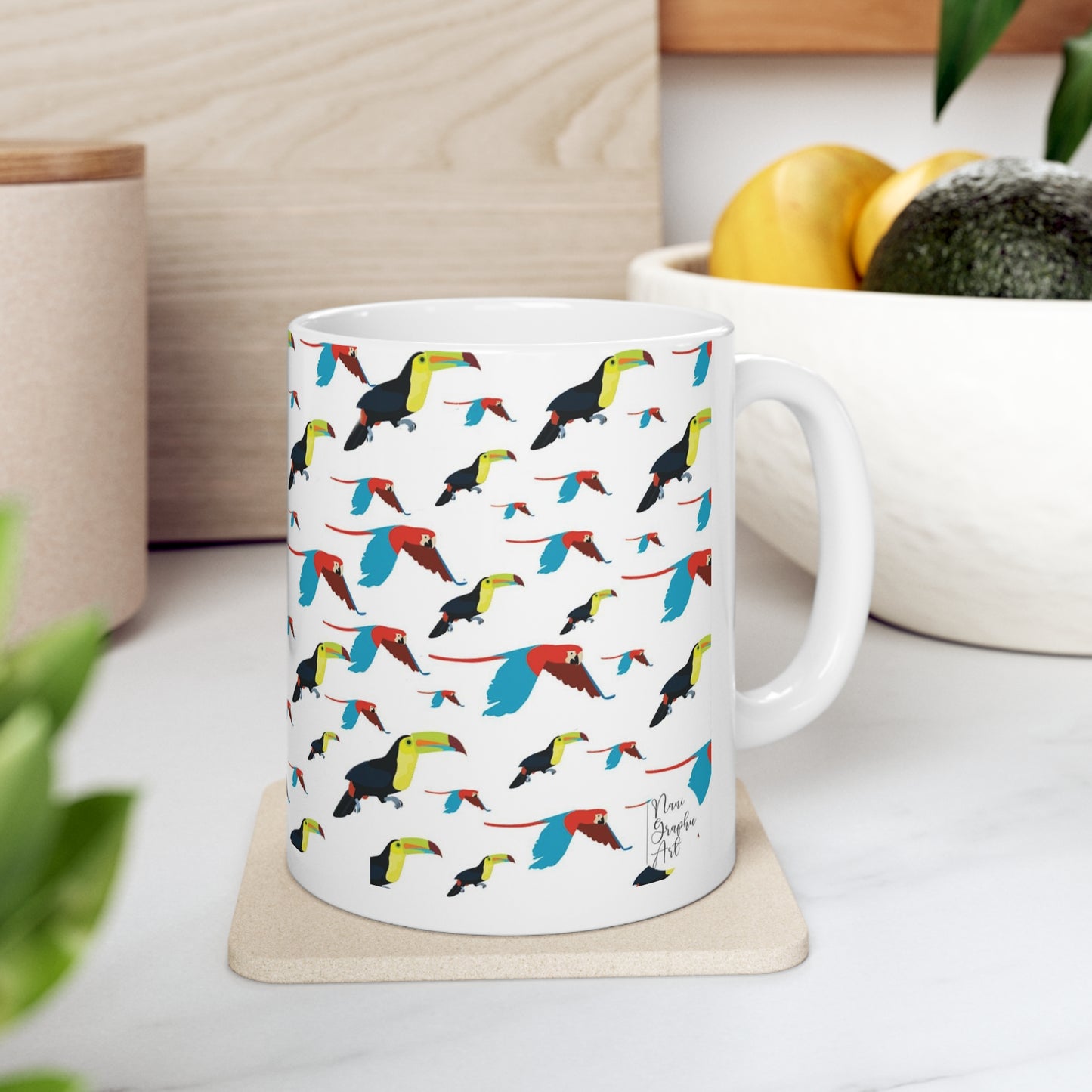 Guacamayas y Tucanes Ceramic Mug 11oz