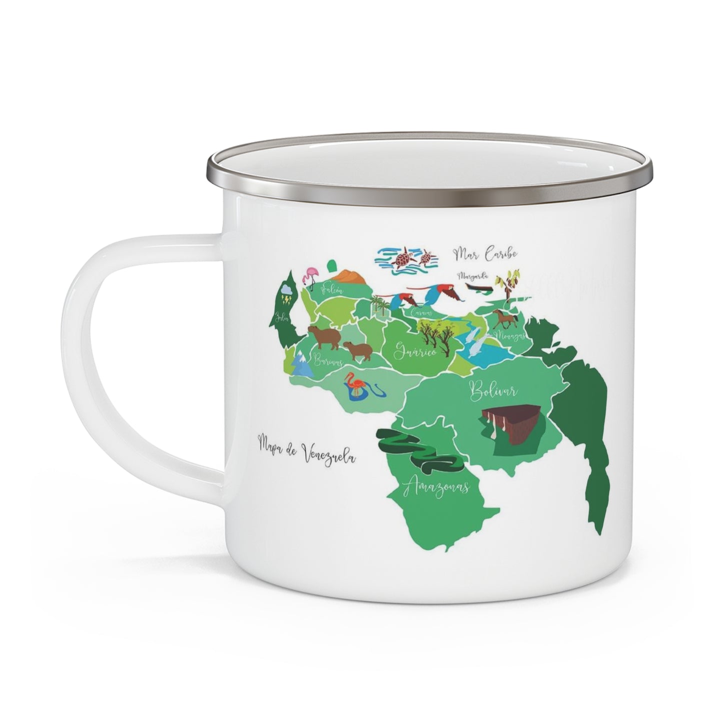 Enamel Mug Venezuela Map