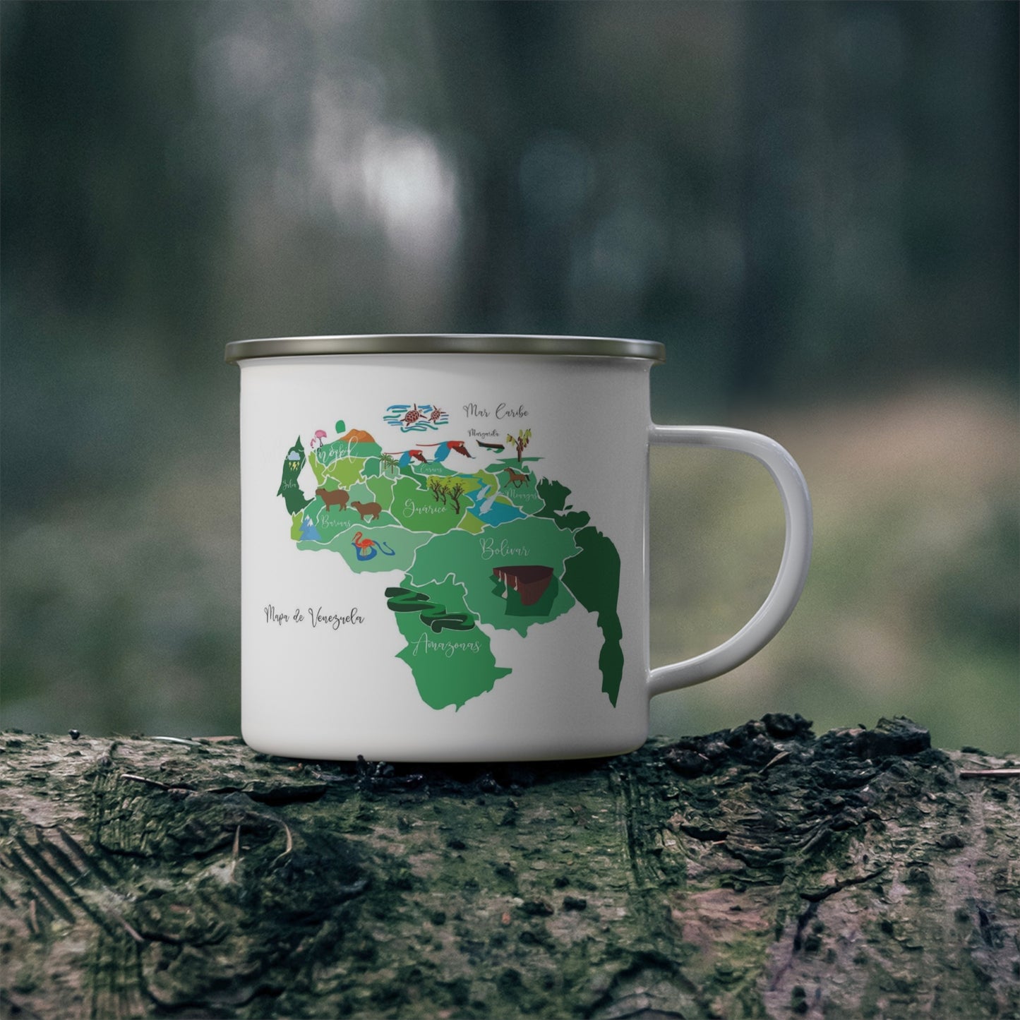 Enamel Mug Venezuela Map