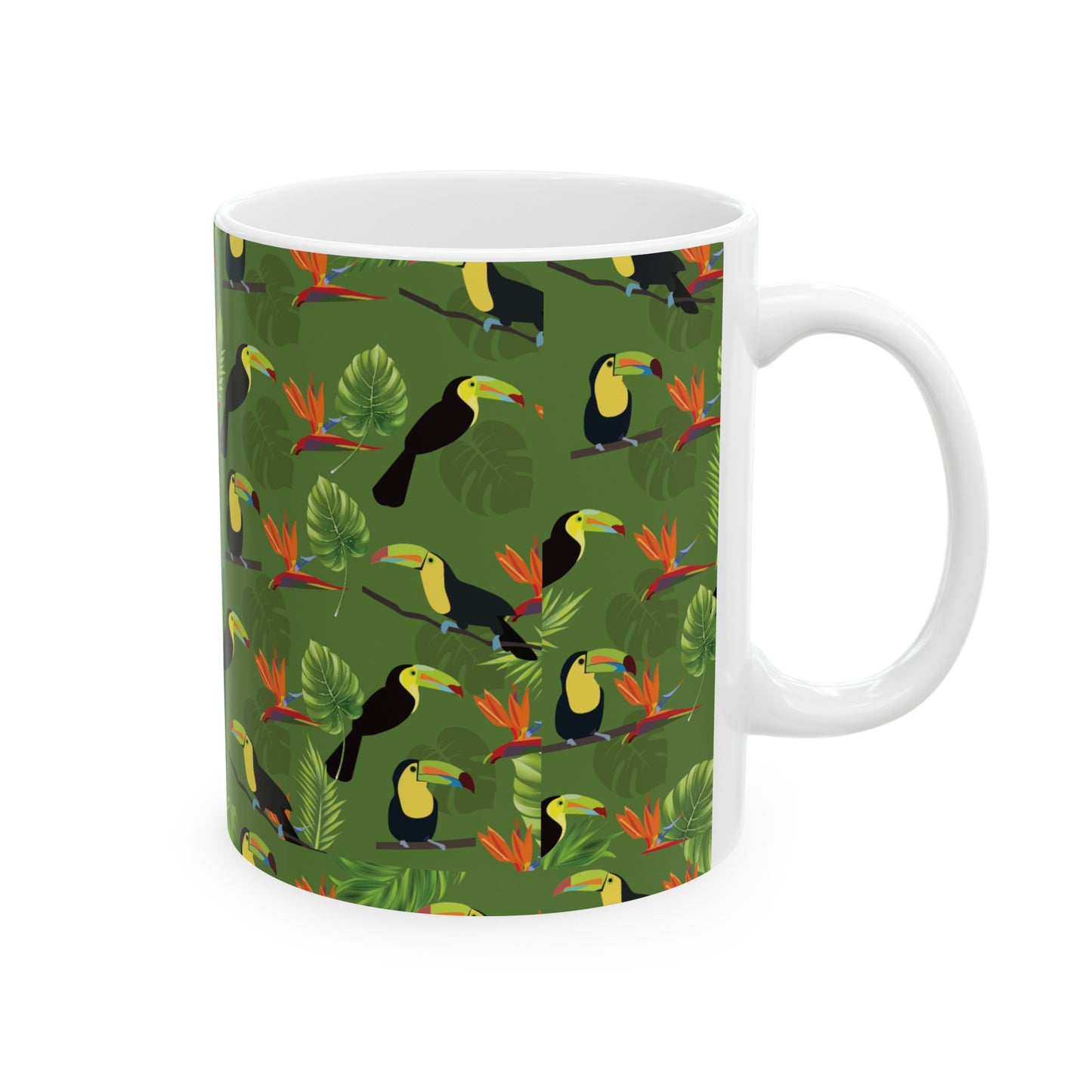 Tropical Pattern Ceramic Mug 11oz