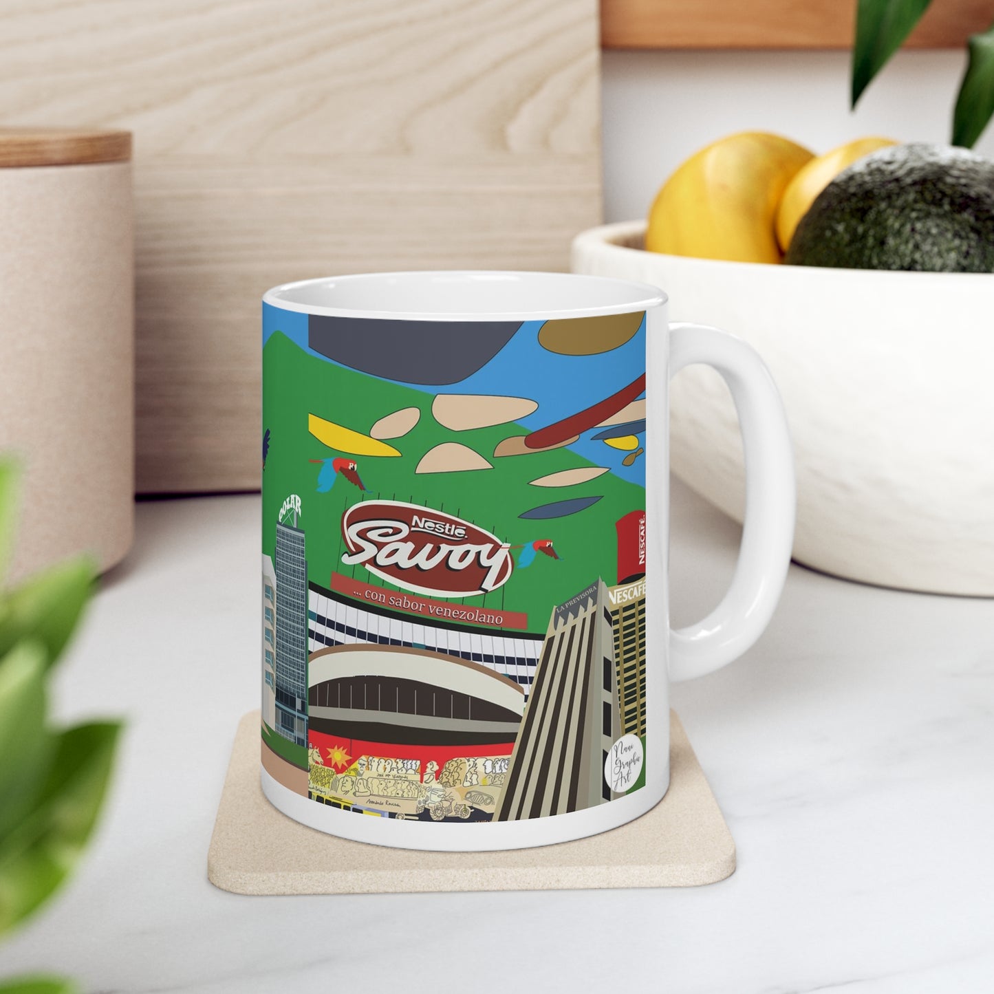 Triptico Ceramic Mug 11oz