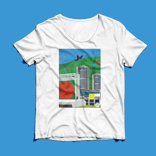 Franela Caracas Tríptico - Tela Microdurazno (Diseño de Autor)
