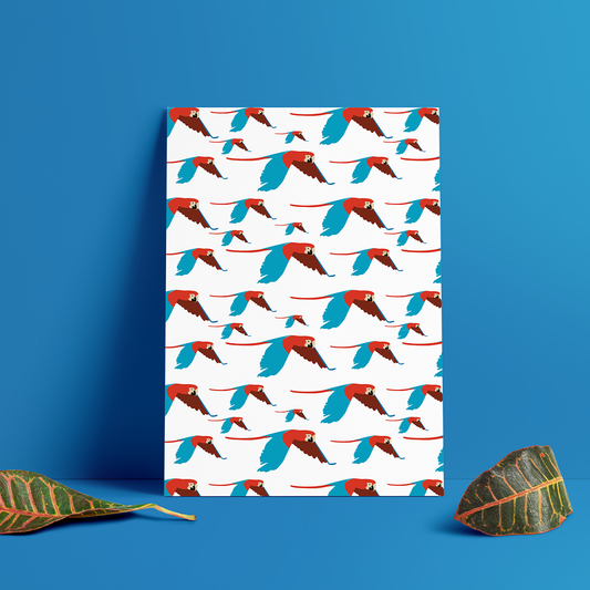 Poster Tropical Guacamayas | Colección Aves - Fondo Blanco