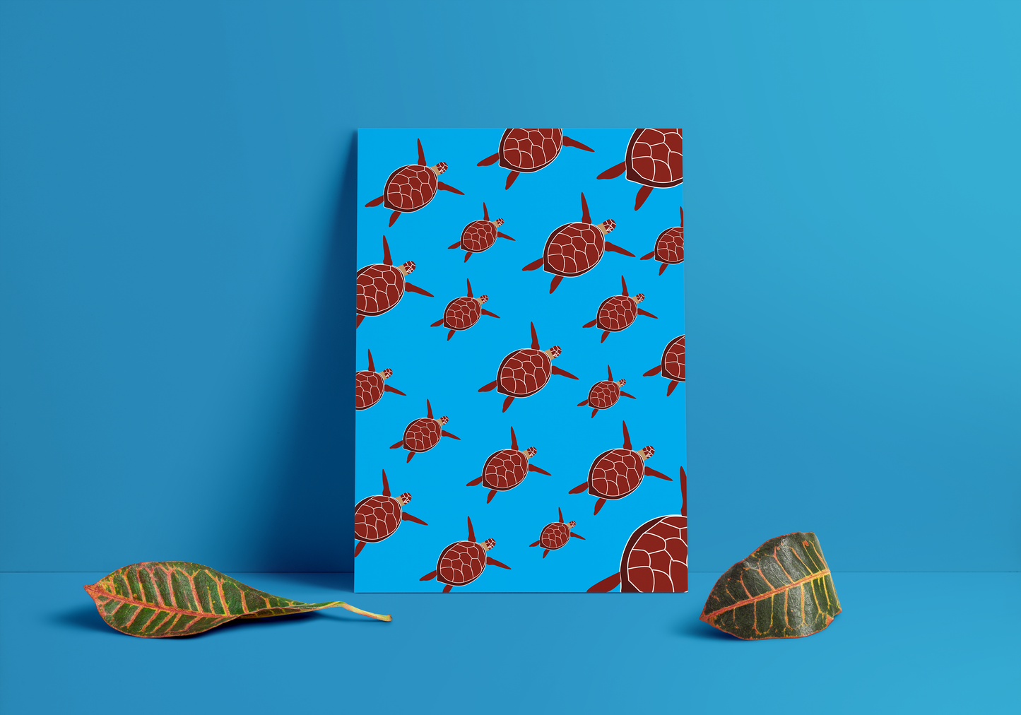 Poster Artístico de Tortuga Carey | Decoración de Fauna Marina