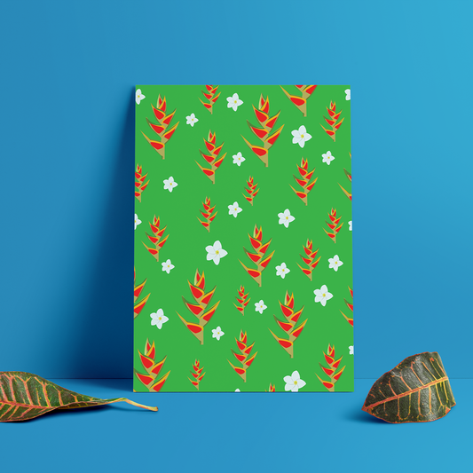 Poster Aves del Paraíso Verde | Decoración Artística de Flora y Fauna