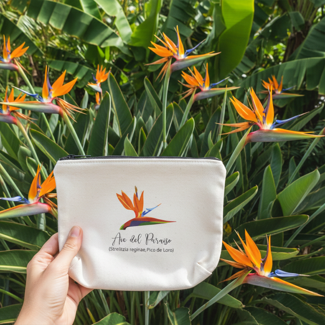 Estuche Multiuso "Aves del Paraíso" | Organizador para Viajes, Cables o Maquillaje