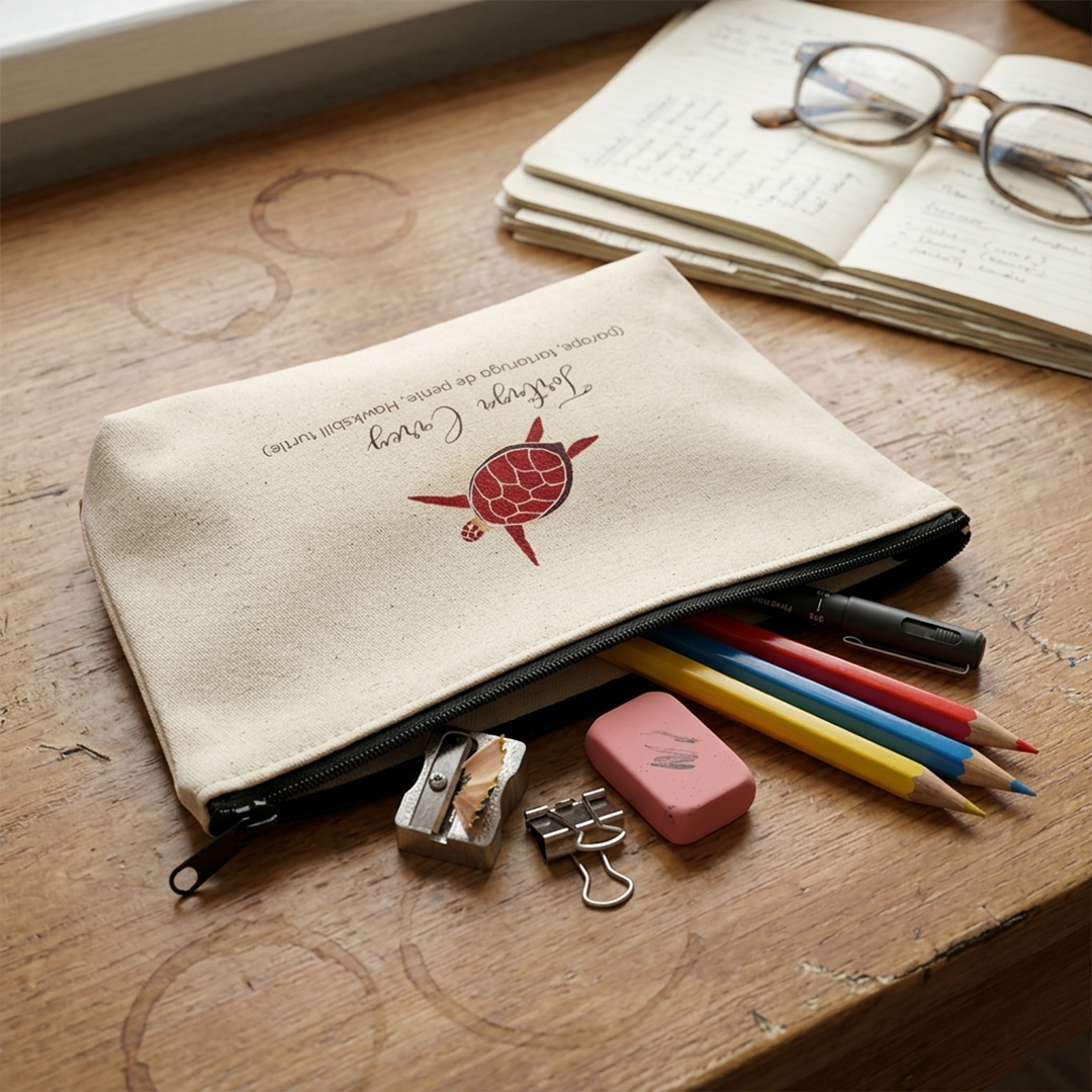 Estuche Multiusos Diseño Tortuga Carey - Estuche de Tela Estampado