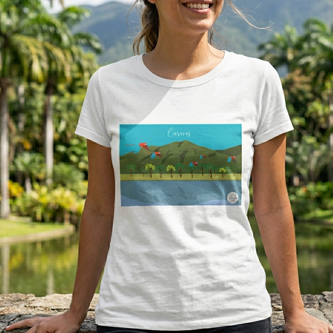Franela Caracas Ilustración - Diseño Exclusivo NaniGraphicart