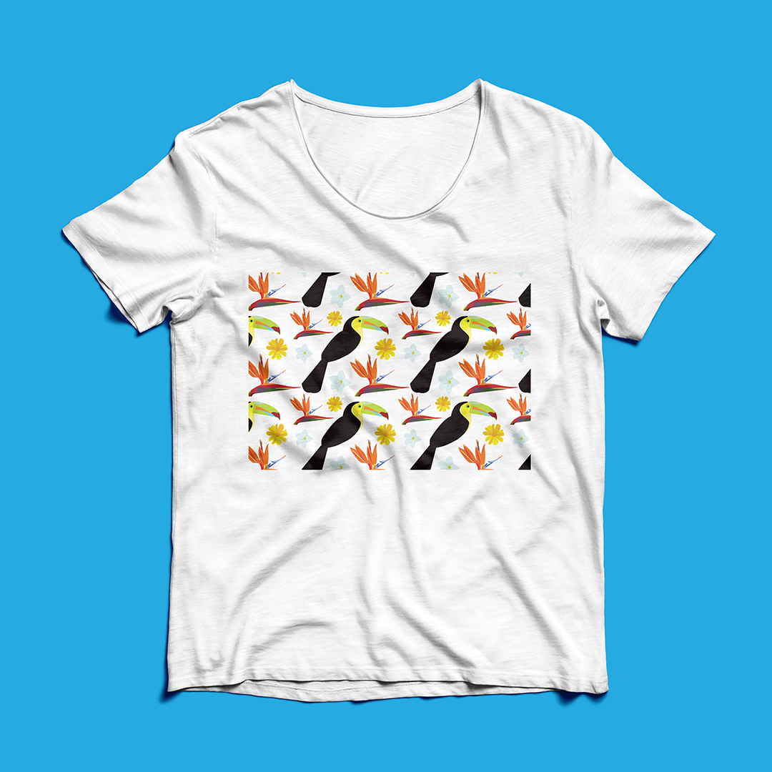 Franela Aves del Paraíso y Tucanes | Estilo Tropical Exclusivo | NaniGraphicart