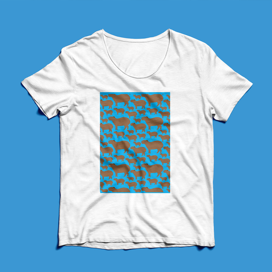 Franela Estampada de Chigüires | Diseño Tropical | NaniGraphicart