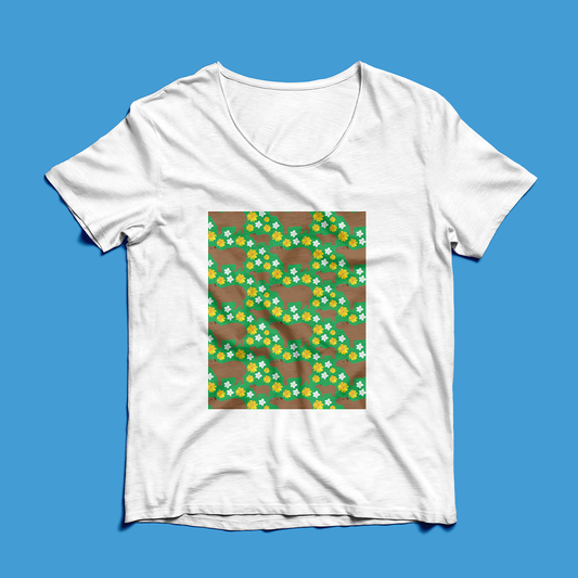 Franela  Estampado de Chigüires y Flores Tropicales | NaniGraphicart