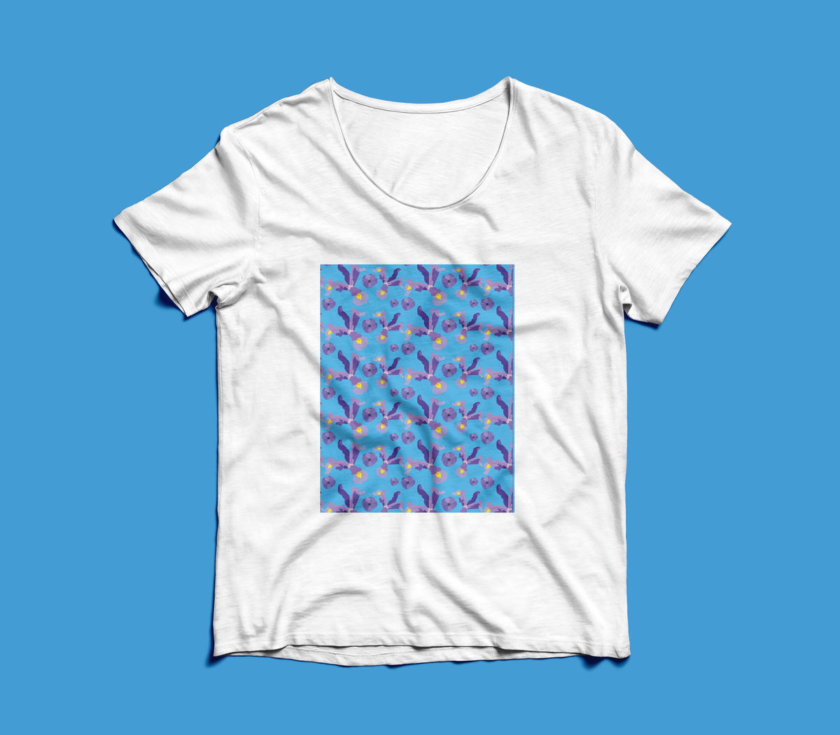 Franela Orquídeas Venezolanas Azul | Arte Tropical | NaniGraphicart