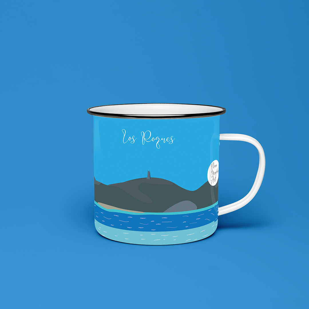 Taza de Peltre Los Roques Venezuela - Taza de Café Colección Playas