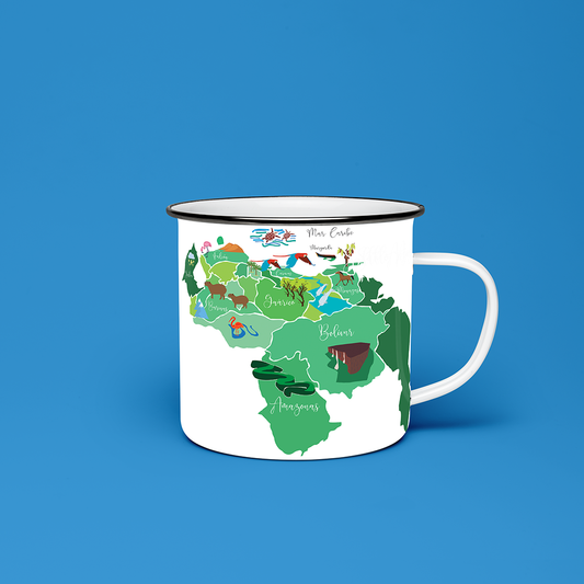 Taza de Peltre Mapa de Venezuela | Diseño Exclusivo | NaniGraphicart