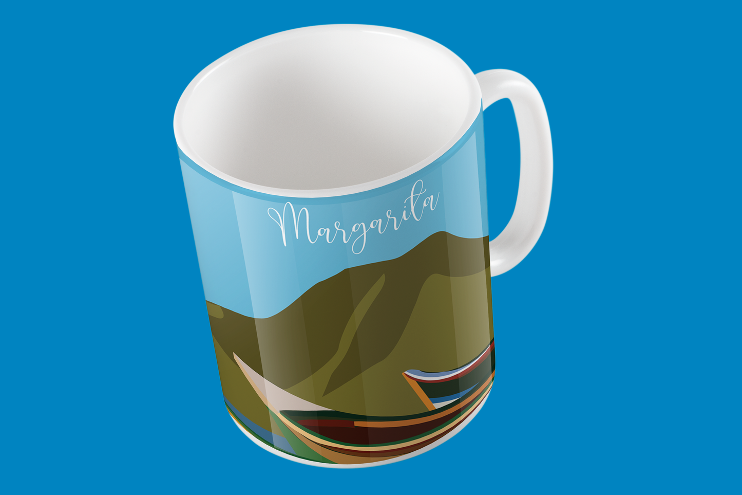 Taza de Cerámica Isla de Margarita – Souvenir Artesanal de Venezuela