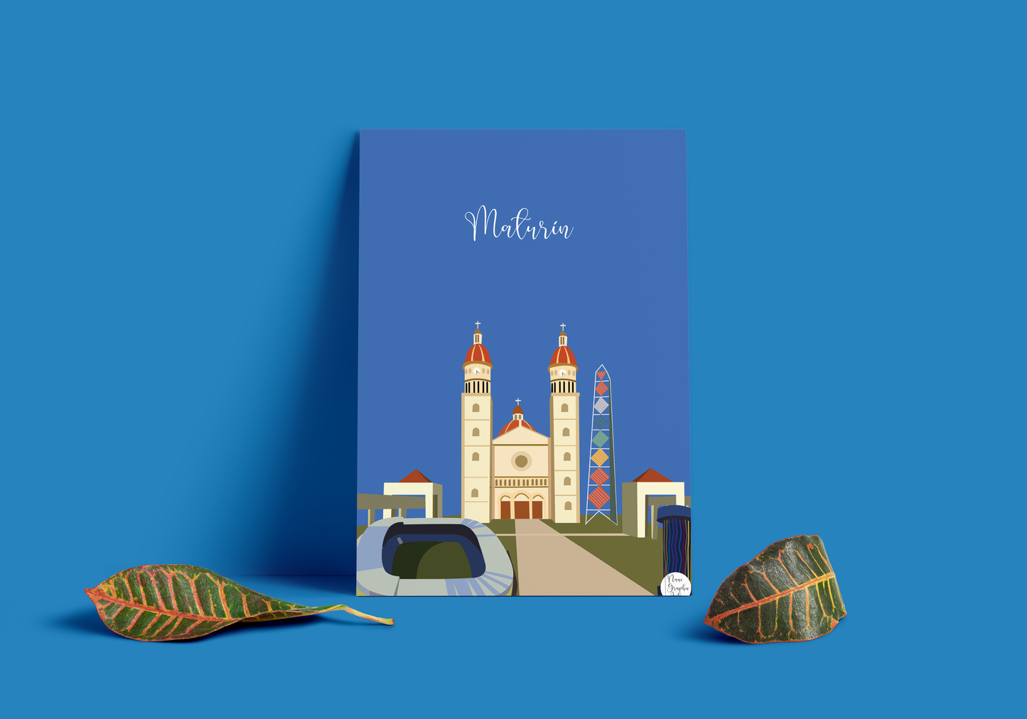 Póster de la Catedral de Maturín | Lámina de Arte Moderno de Oriente