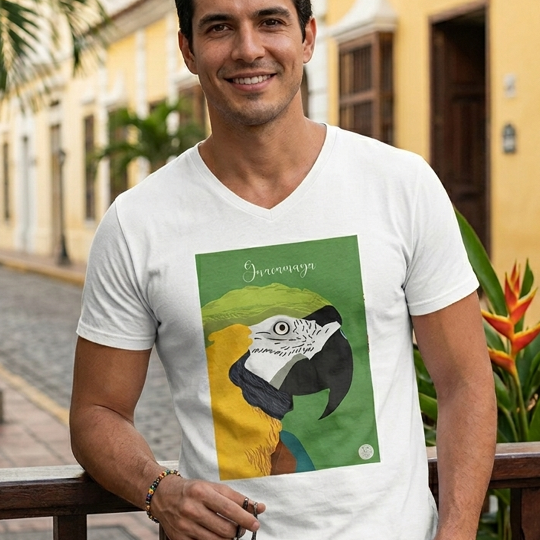 Franela Guacamaya de Diseño Exclusivo | Ropa de Autor con Sello Venezolano