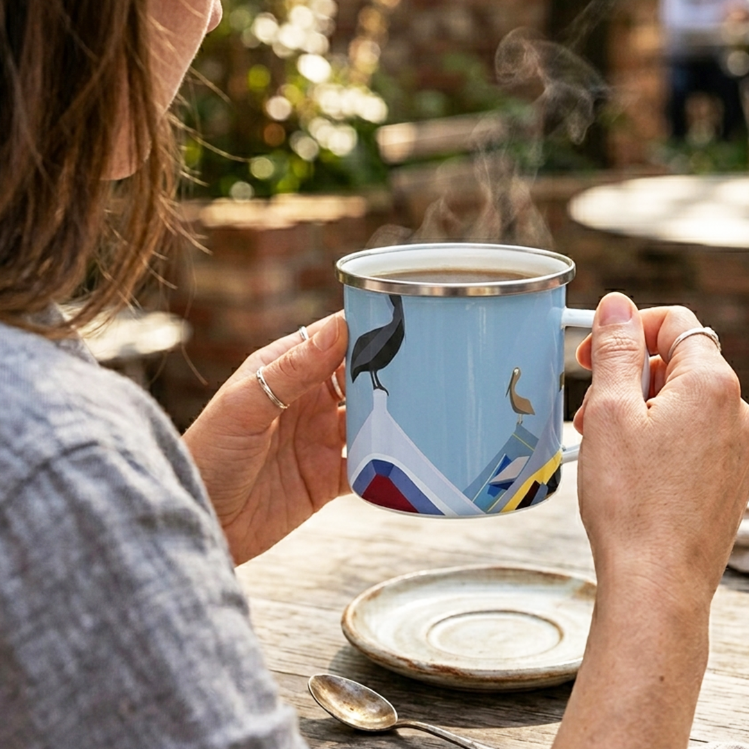Taza de Peltre Peñeros | Mug de Diseño Náutico Venezolano | NaniGraphicart