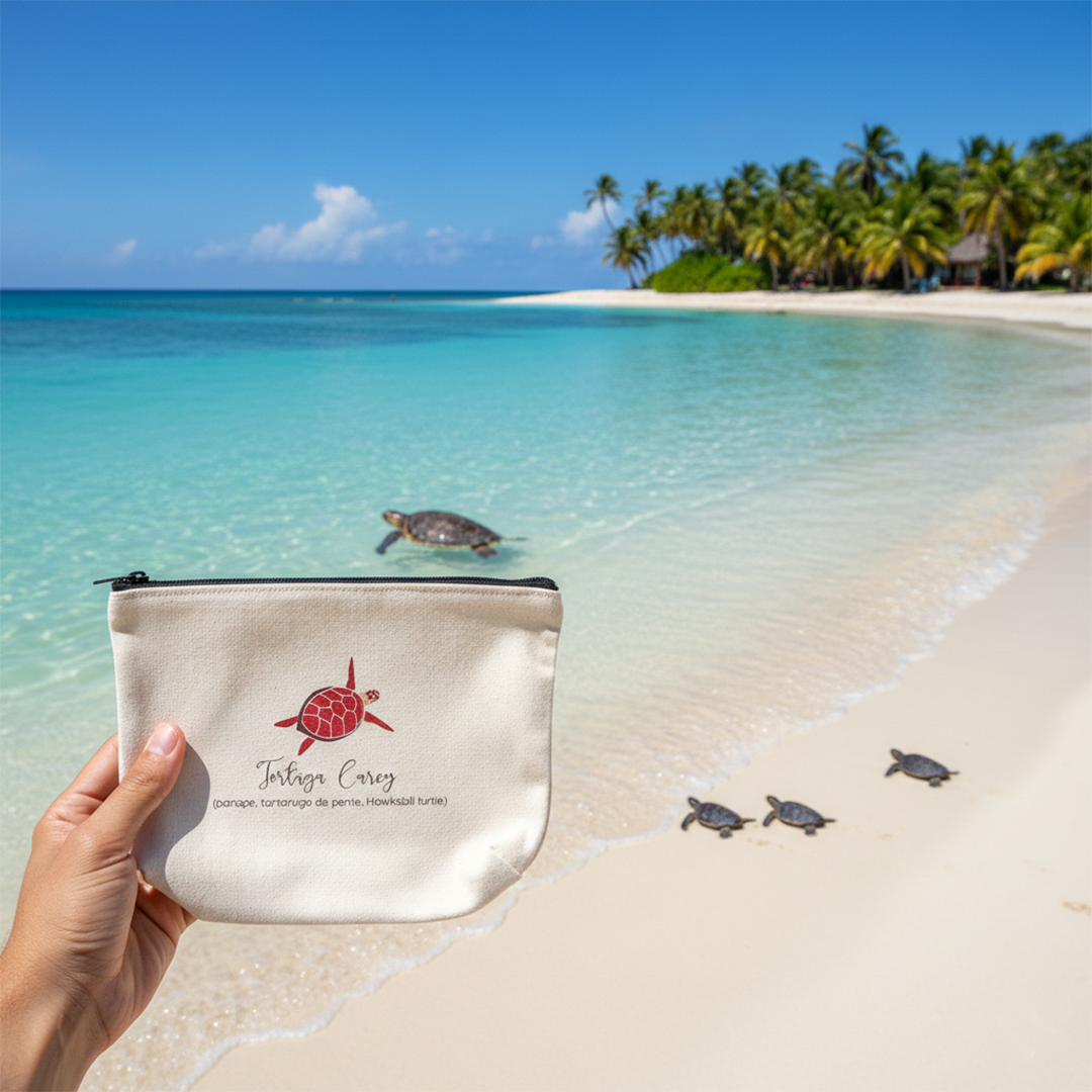 Estuche Multiusos Diseño Tortuga Carey - Estuche de Tela Estampado