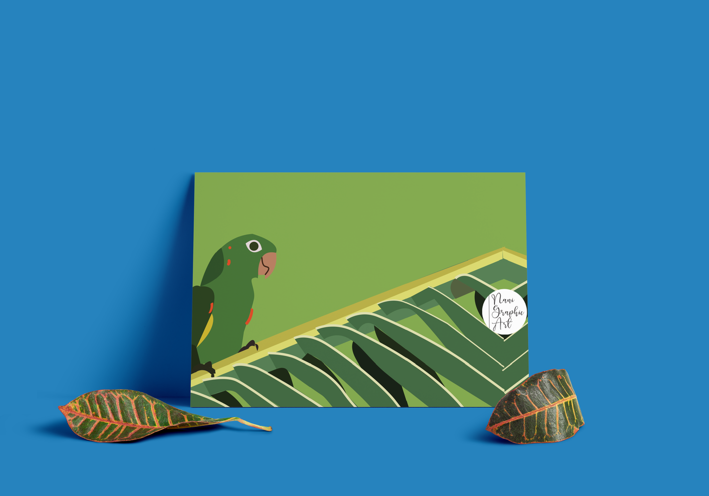Poster Ilustrado Loro Margariteño – Fauna de Venezuela / Arte Costero