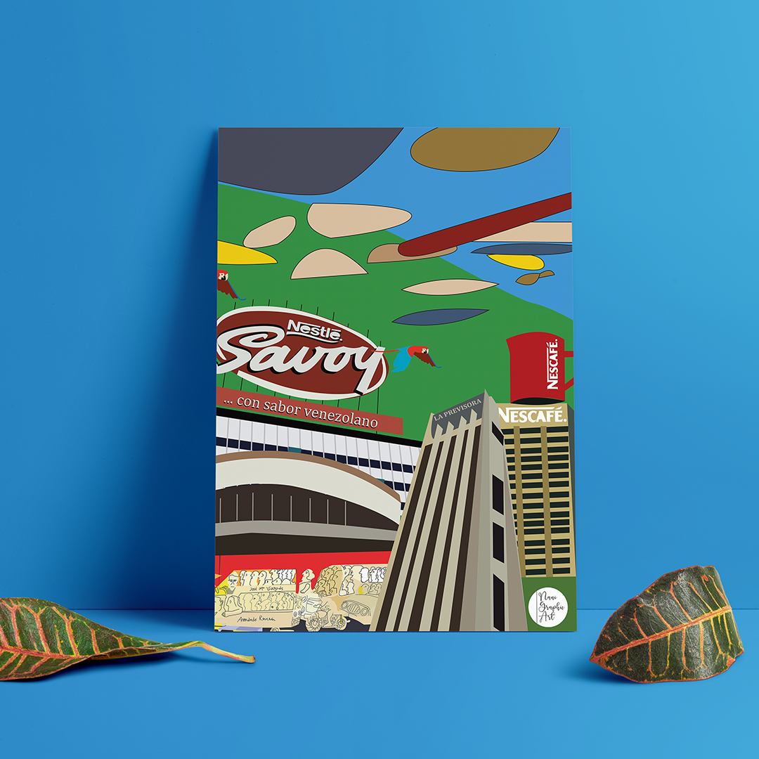 Póster de Savoy Retro | Cuadro Decorativo en Papel Glasé (42x29 cm)