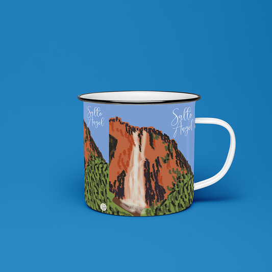 Taza de Peltre Personalizada - Ilustración Salto Ángel, Venezuela