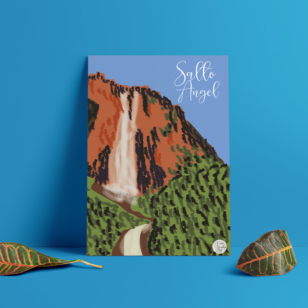 Póster del Salto Ángel - Arte Fotográfico para Decoración
