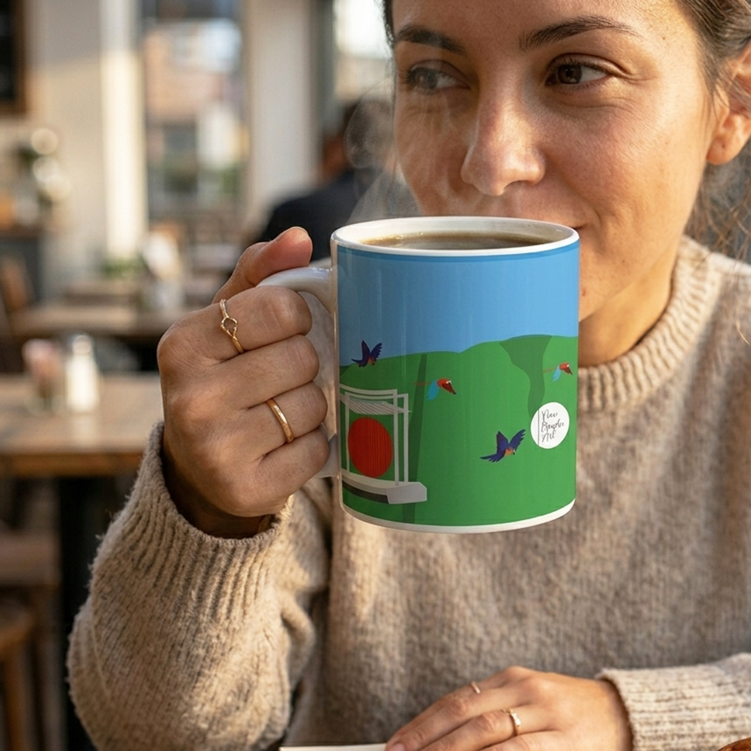 Taza de Cerámica Esfera de Soto – Diseño de Colección Caraqueña