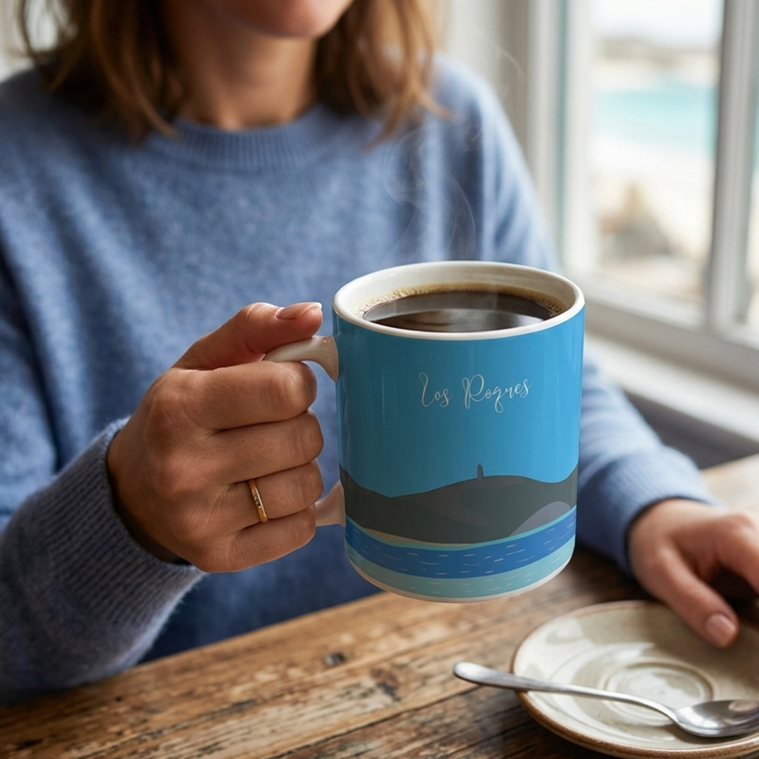 Taza de Cerámica Los Roques (11 oz) – El paraíso venezolano en tu taza de café