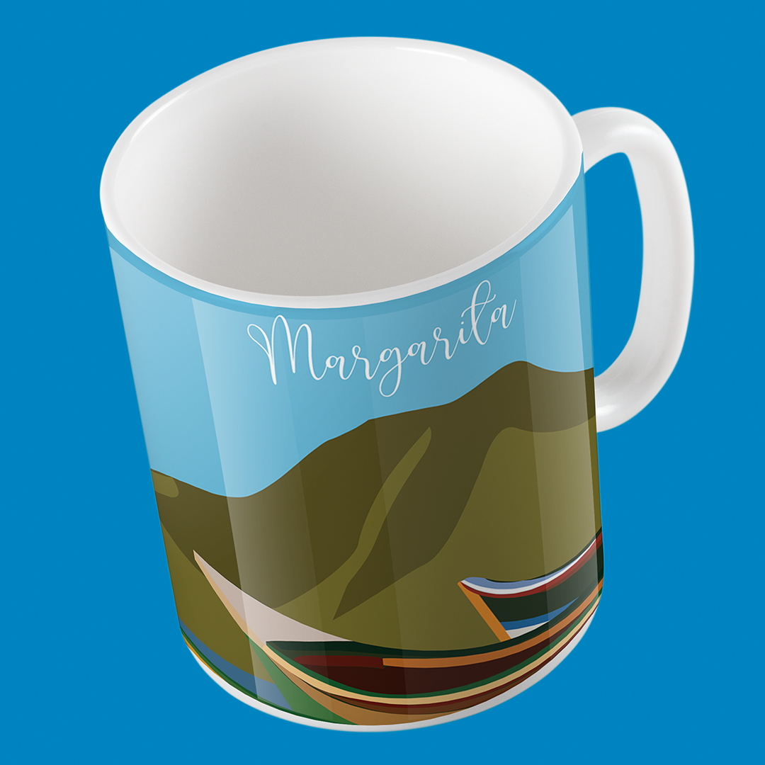 Taza de Cerámica Isla de Margarita – Souvenir Artesanal de Venezuela
