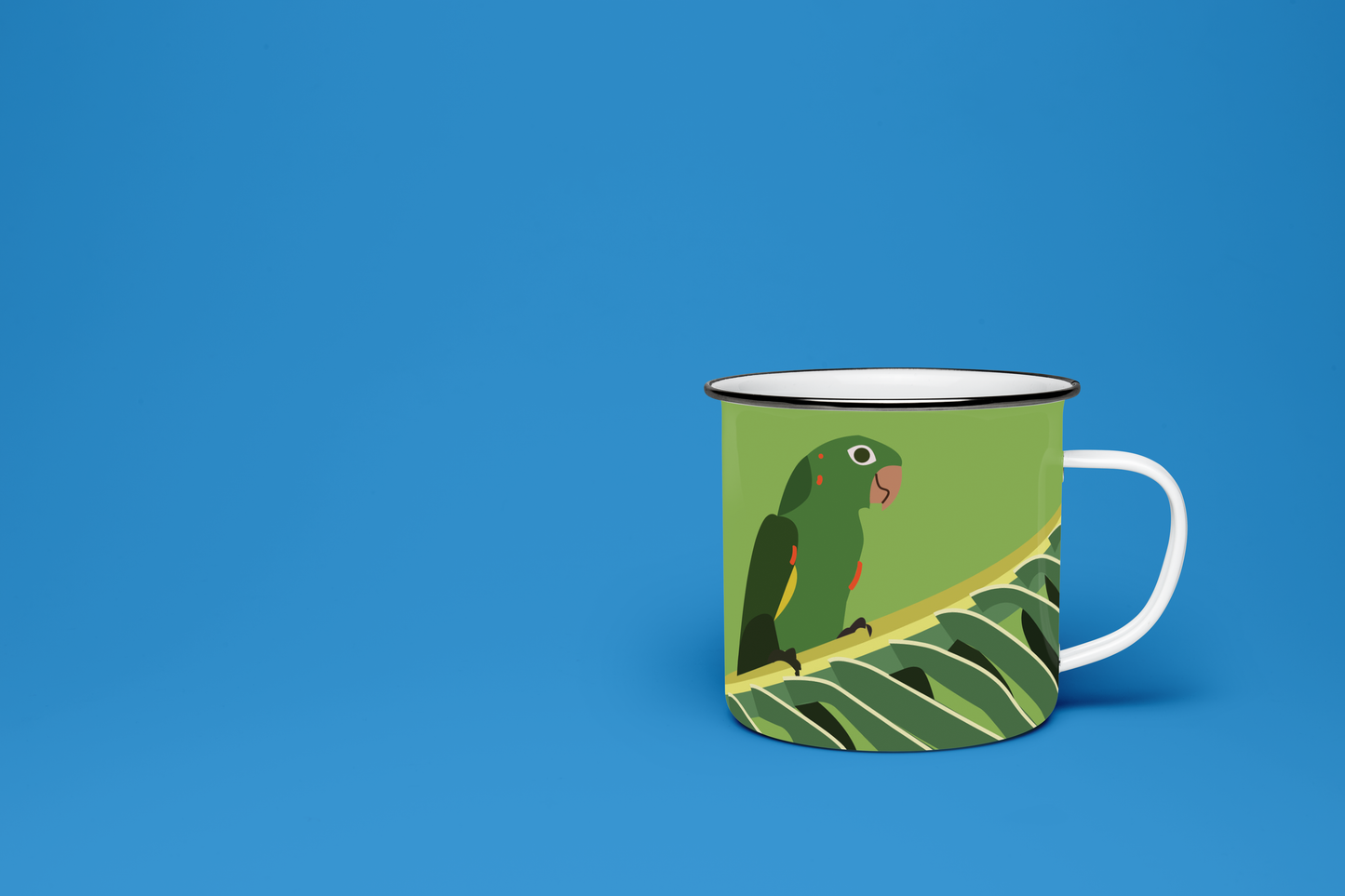 Taza de Peltre Periquito | Diseño Exclusivo NaniGraphicart