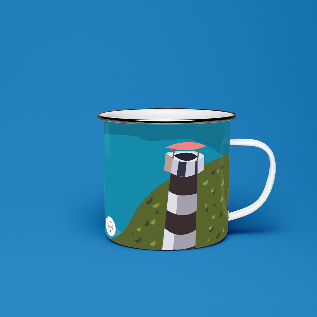 Taza de Peltre Personalizada - Ilustración Puerto La Cruz, Venezuela