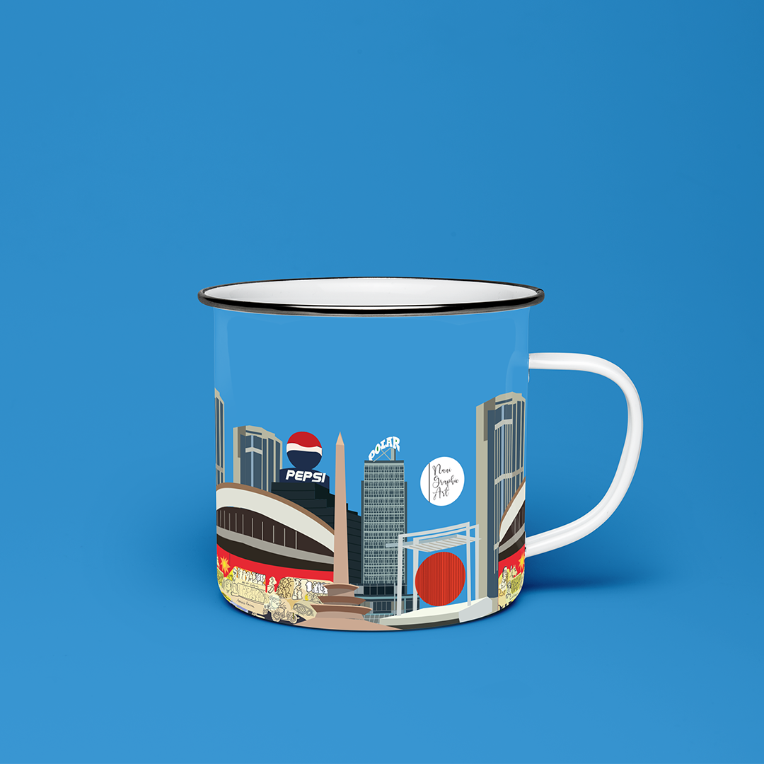 Taza de Peltre Mural Zapata |  NaniGraphicart