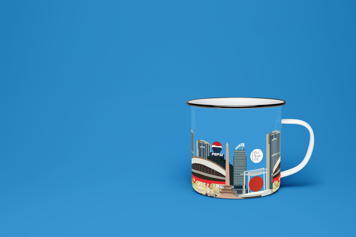 Taza de Peltre Mural Zapata |  NaniGraphicart